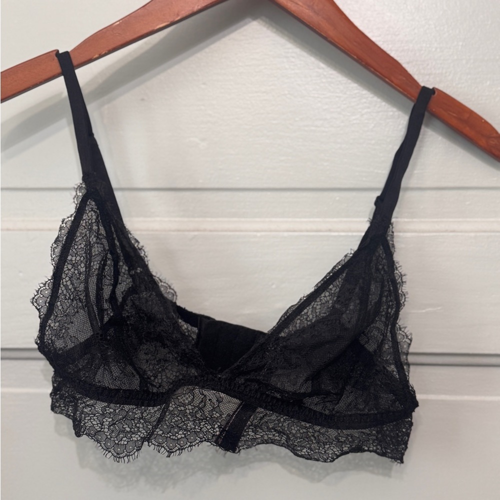 Victoria's Secret Black Lace Triangle Bralette